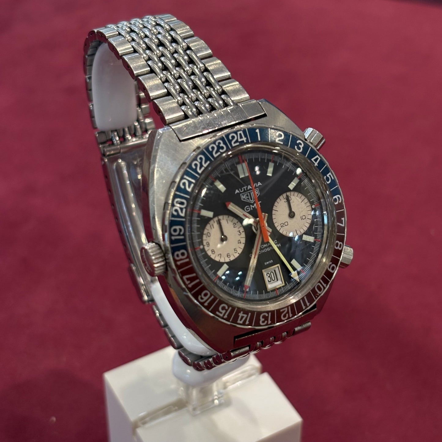 Heuer Autavia 1163 GMT Pepsi, Vintage-Chronograph der 1970er Jahre