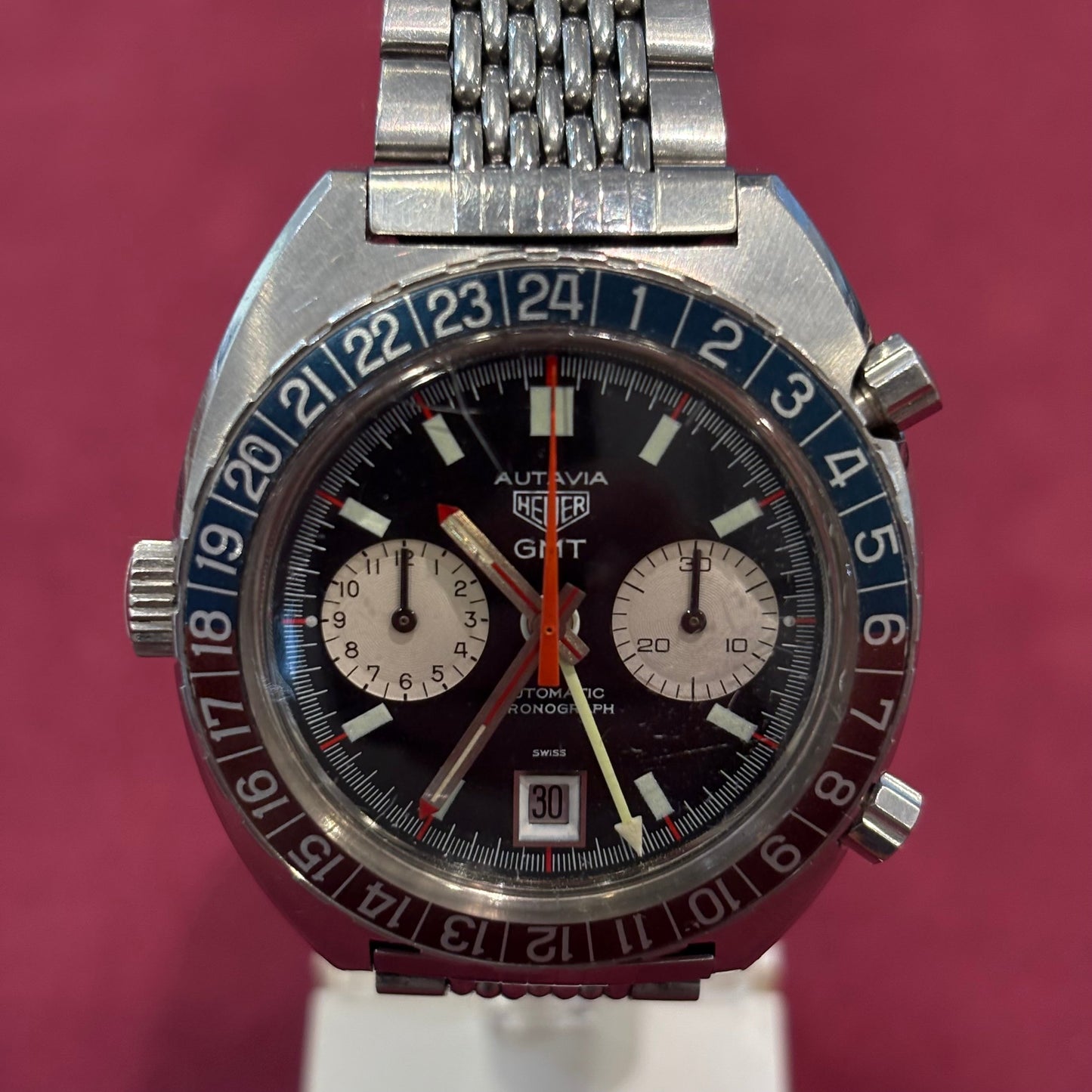 Heuer Autavia 1163 GMT Pepsi, Vintage-Chronograph der 1970er Jahre