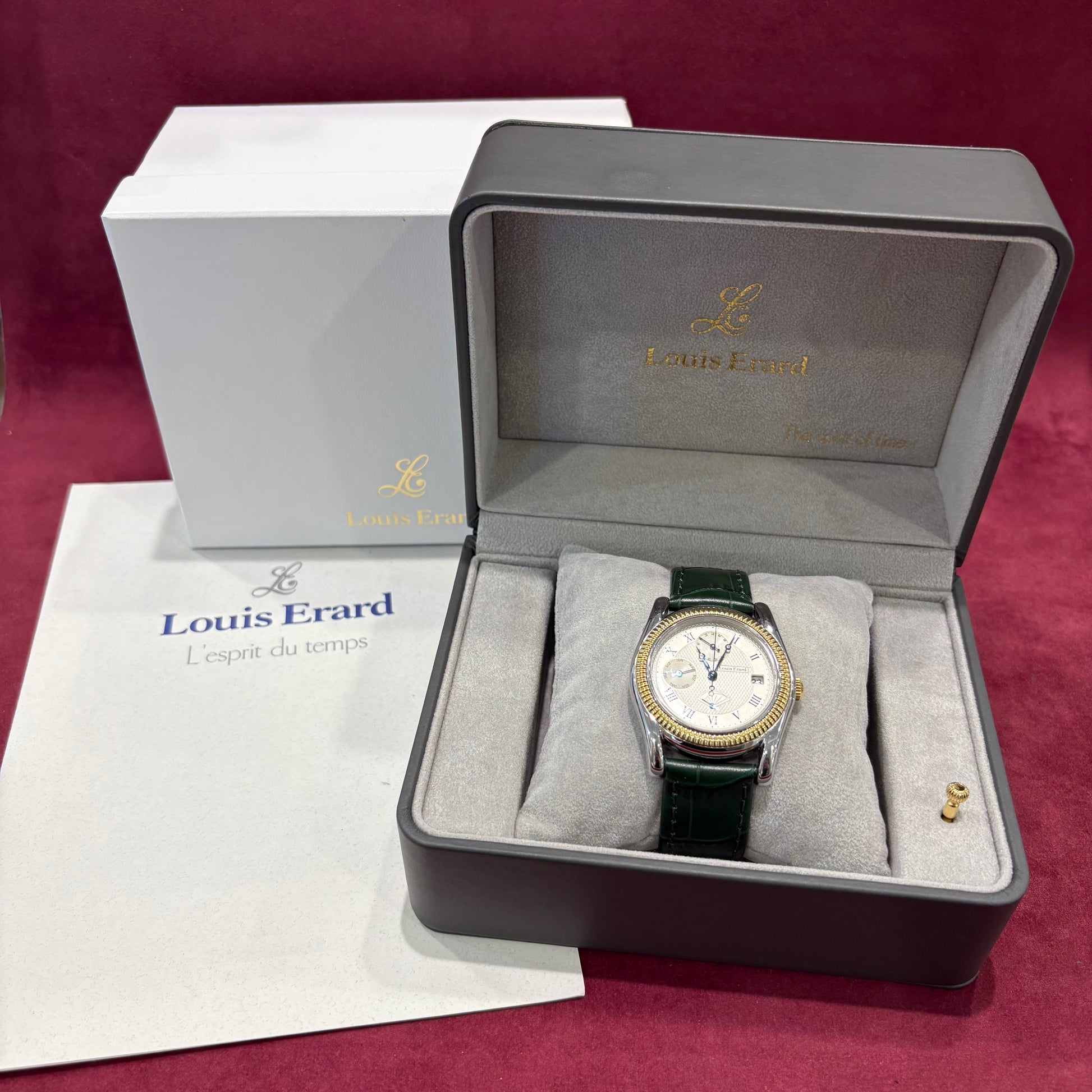 Louis Erard Chronograph Full Set mit Box, Umkarton, Zertifikat