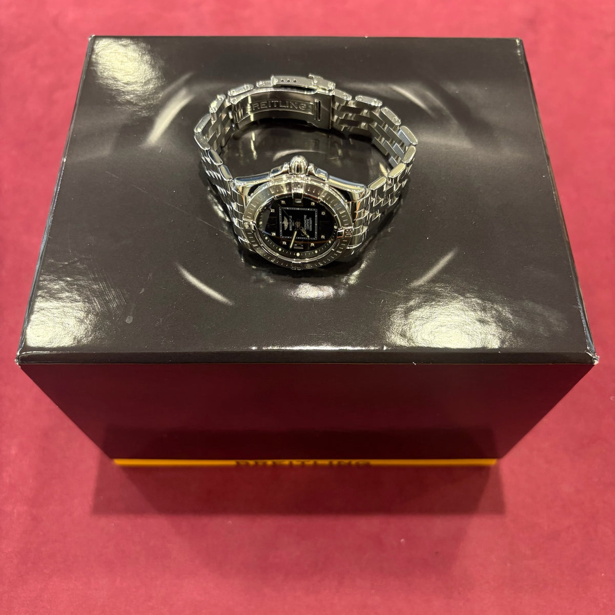 Breitling Cockpit Lady 32 mm Ref. A71356 Schwarz Diamanten Full Set