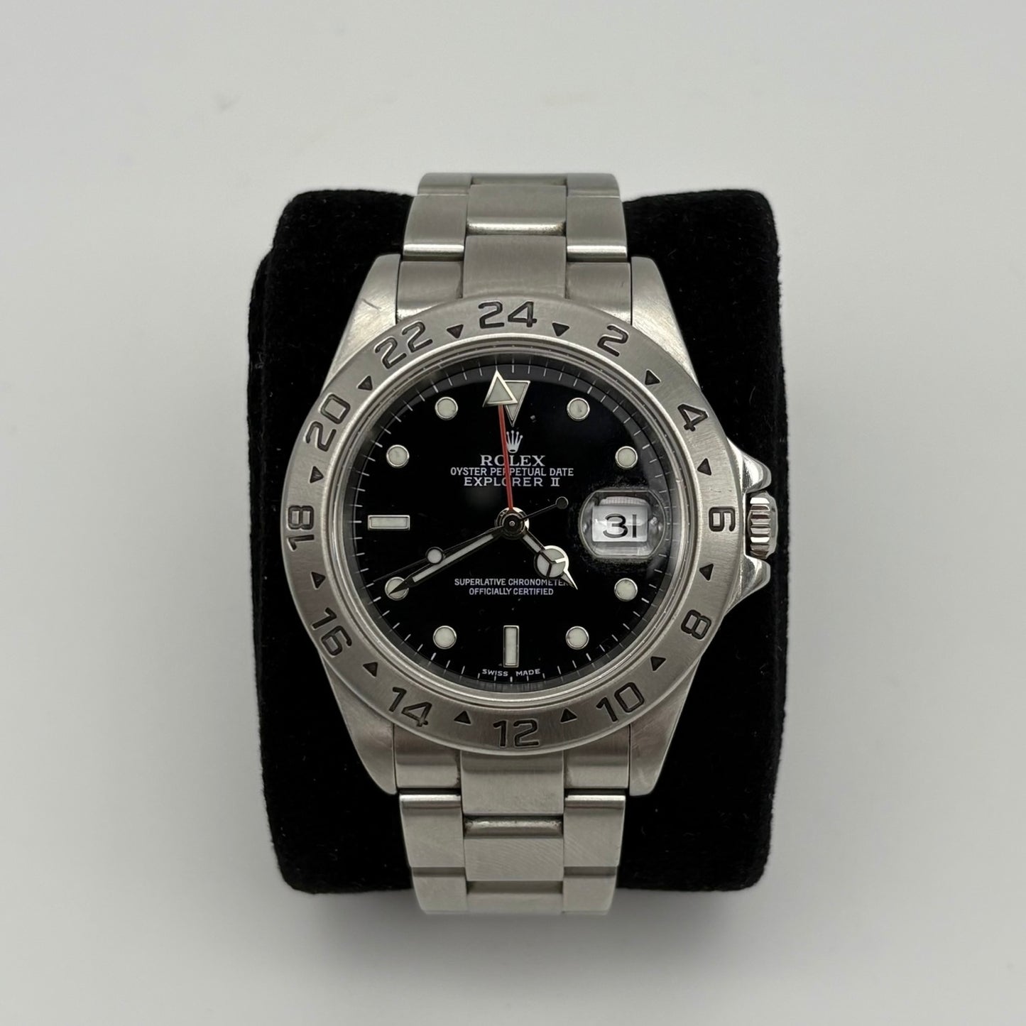 Rolex Explorer II 16570 schwarzes Zifferblatt mit rotem 24-Stunden-Zeiger