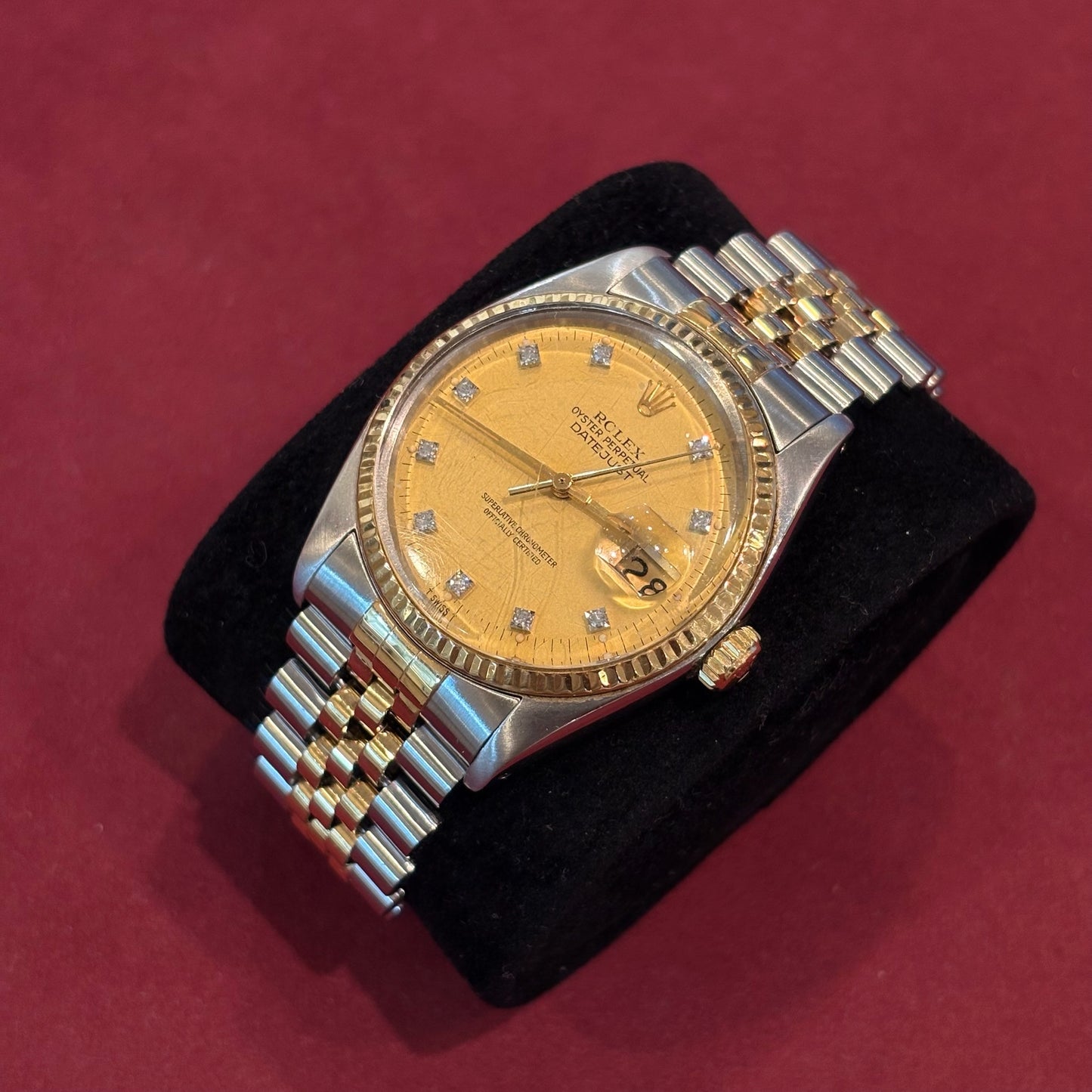 Rolex Datejust 36 Ref. 16013 Bicolor mit originalem Diamant-Zifferblatt, 1979