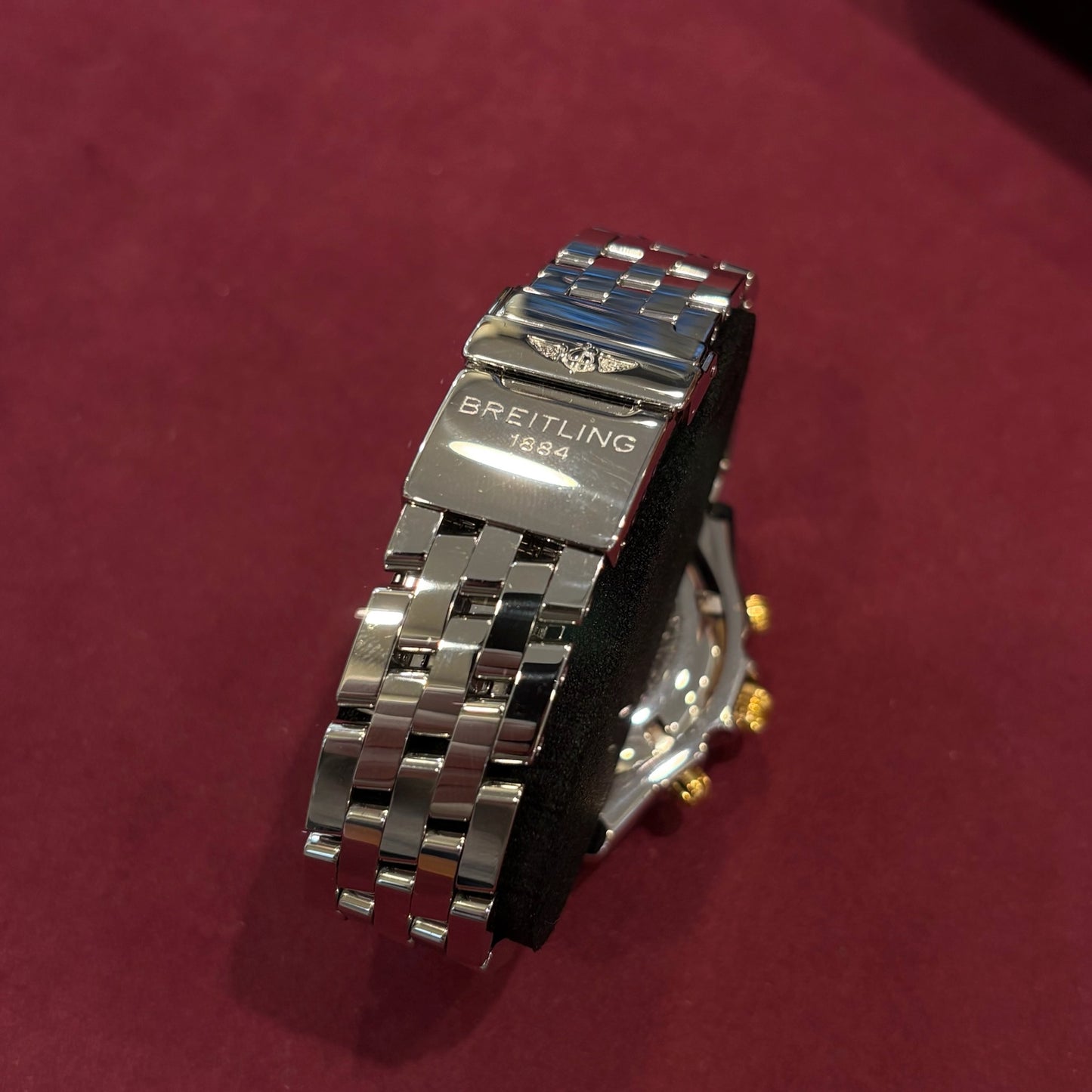 Breitling Crosswind Chronograph Ref. D13355 in Stahl/Gold mit weißem Zifferblatt