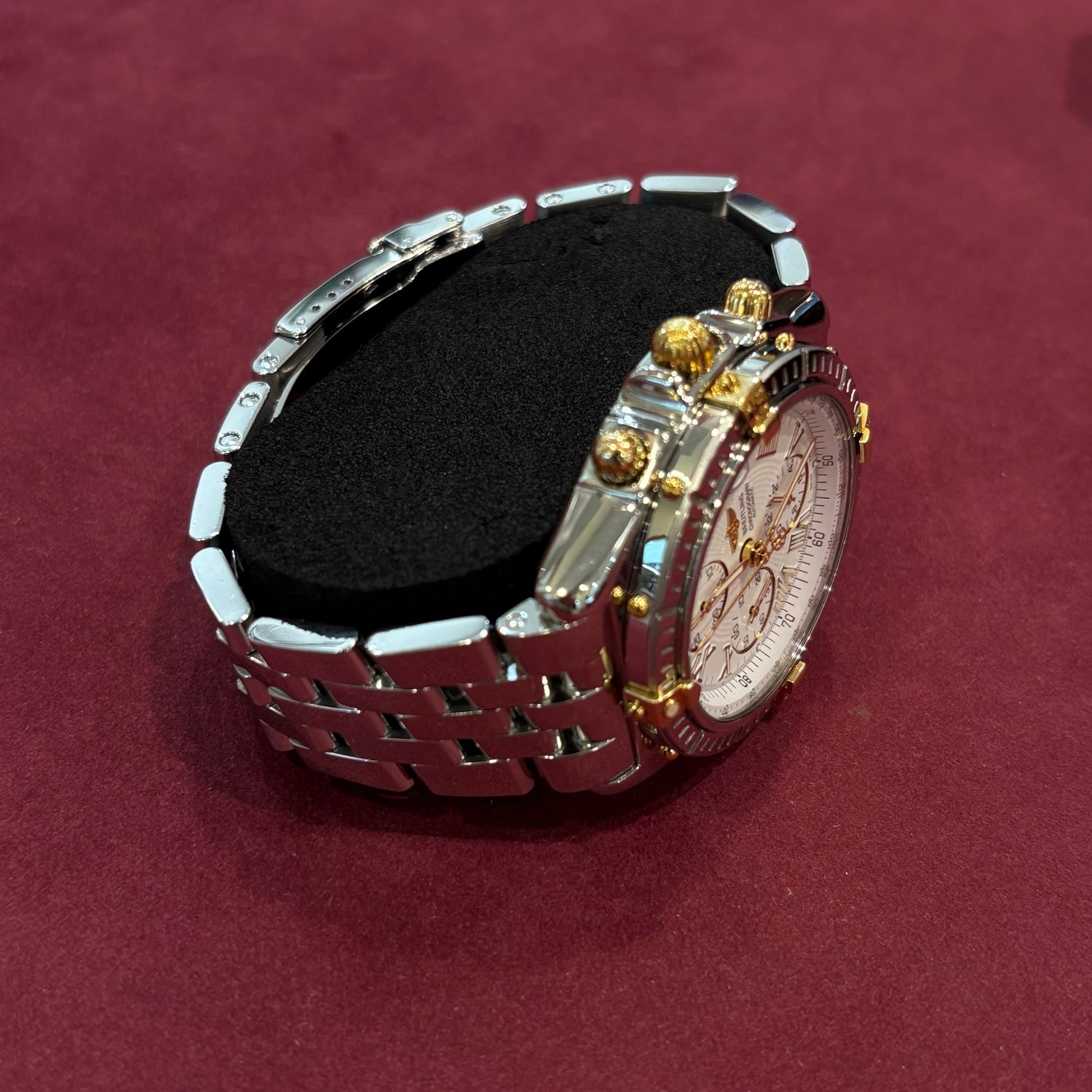 Breitling Crosswind D13355 weißes Zifferblatt mit goldenen Römischen Ziffern
