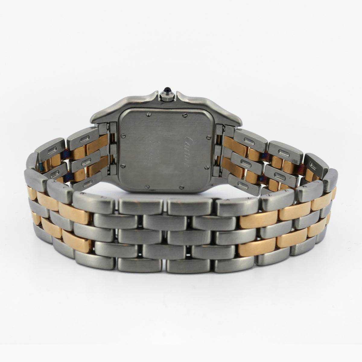 Cartier Panthère Ref. 83957 Gehäuseboden mit Cartier Gravur und verschraubtem Boden