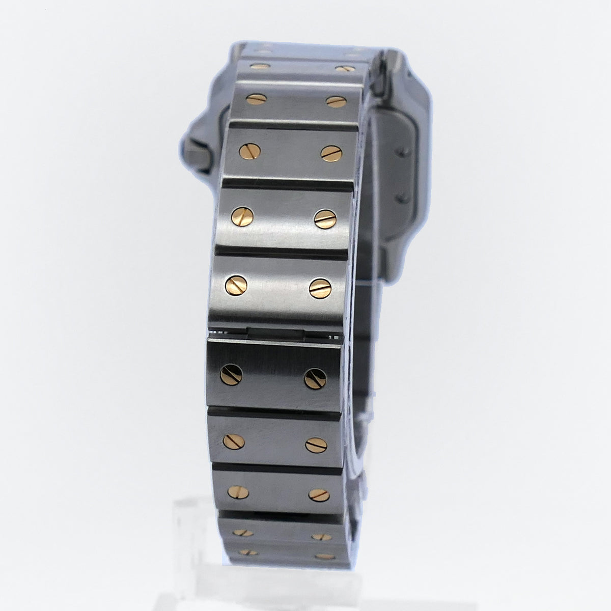Cartier Santos Galbée Ref. 1057930 Bandaußenseite mit verdeckter Faltschließe