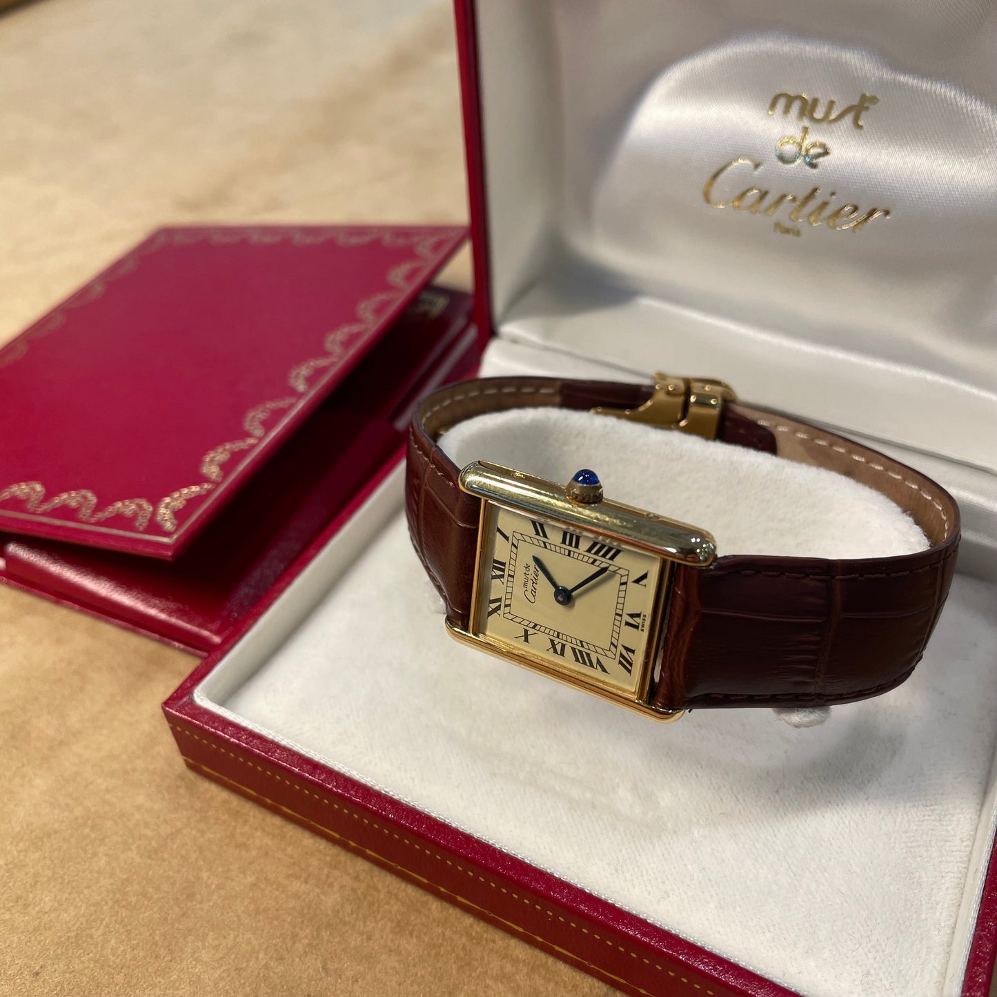 Cartier Tank Must Vermeil 590005 Full Set mit Originalbox und Papieren