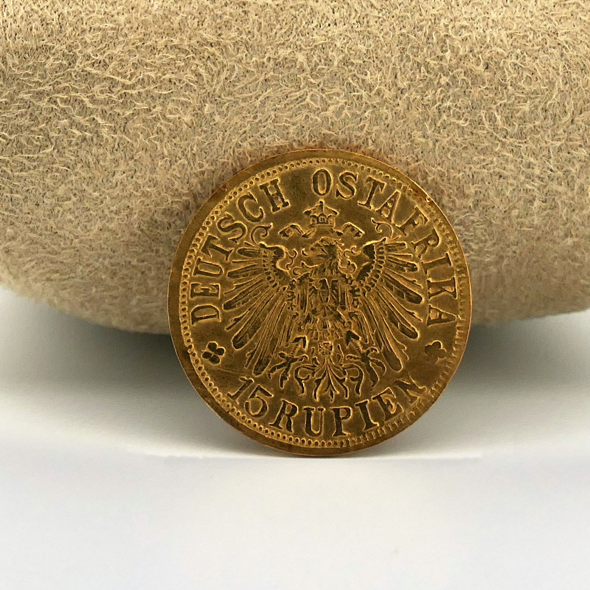 15 Rupien Tabora 1916 Rückseite mit gekröntem Reichsadler und Umschrift Deutsch Ostafrika
