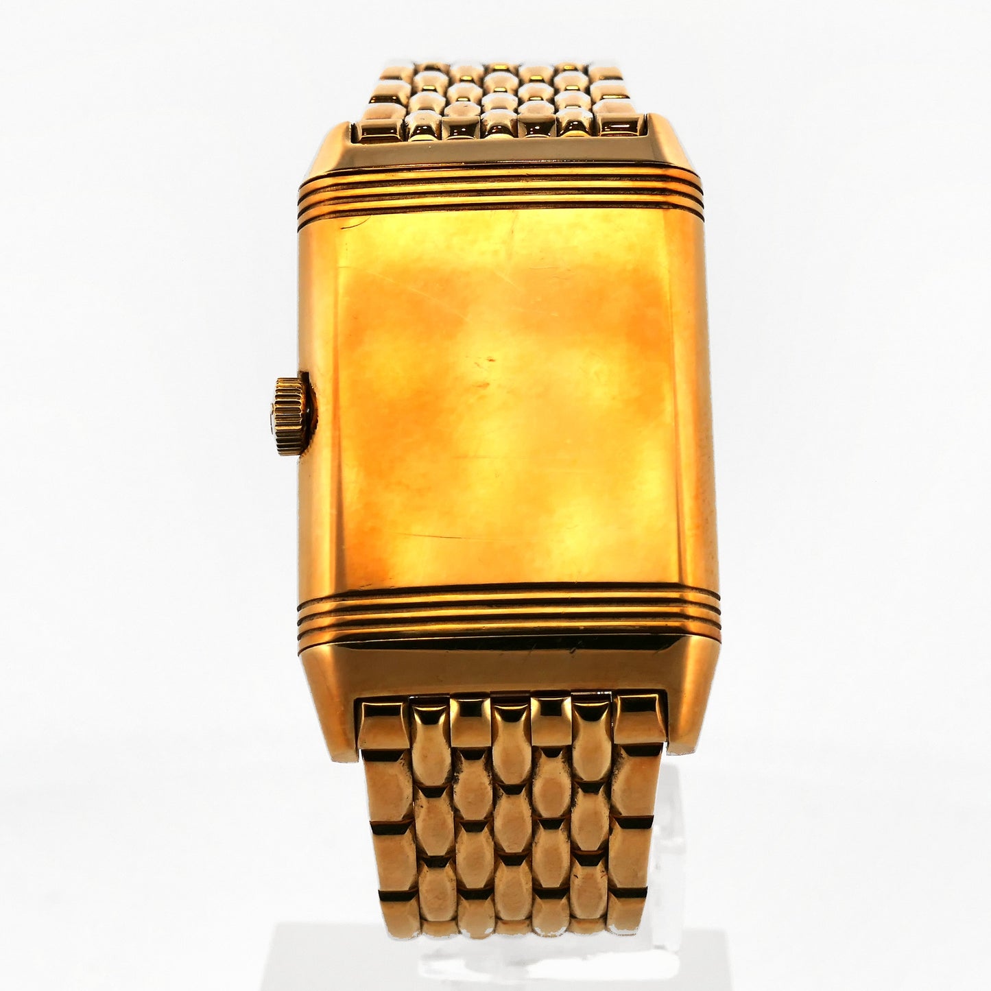Jaeger-LeCoultre Reverso 270.1.62 mit gewendetem Gehäuse, glatte Goldfläche statt Zifferblatt