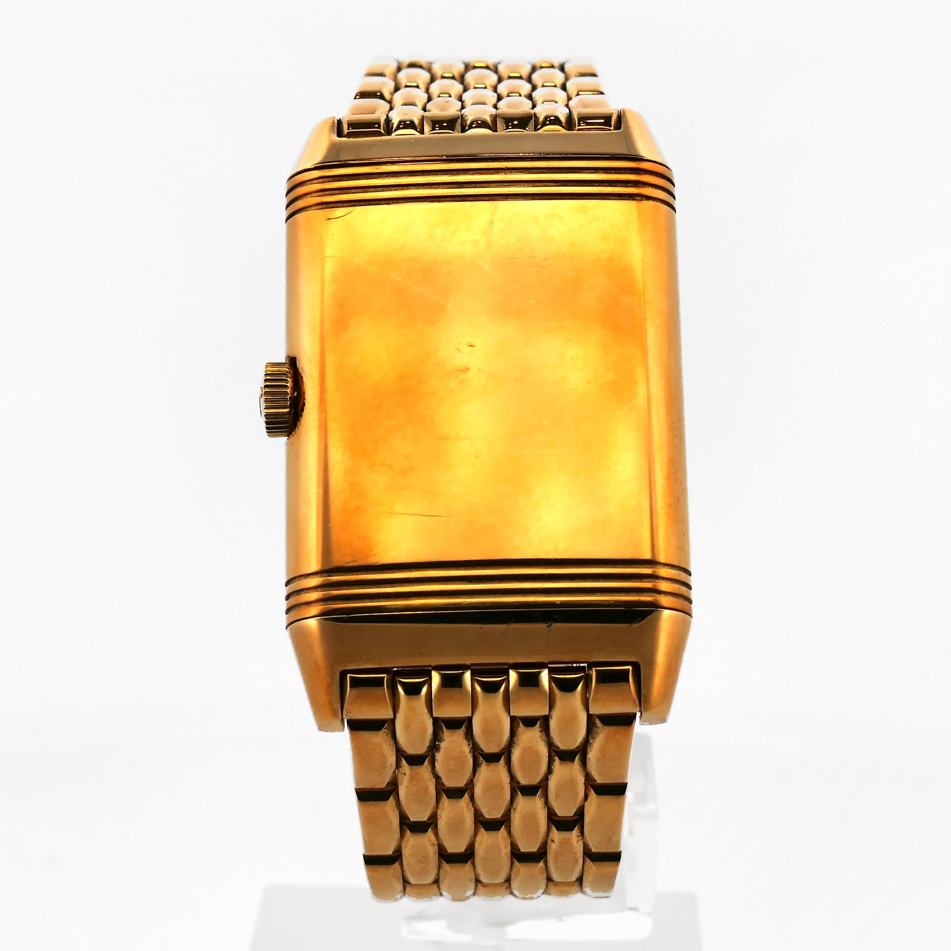 Jaeger-LeCoultre Reverso 270.1.62 mit gewendetem Gehäuse, glatte Goldfläche statt Zifferblatt