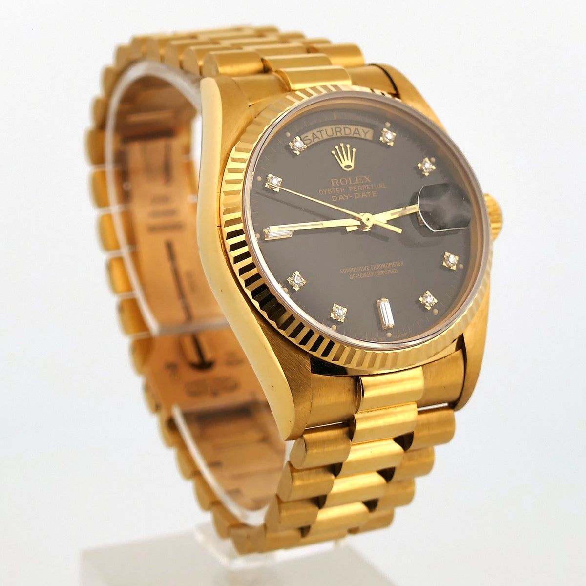 Rolex Day-Date Referenz 18038 18 Karat Gelbgold mit Diamant-Zifferblatt bei Juwelier Reinecke Hildesheim