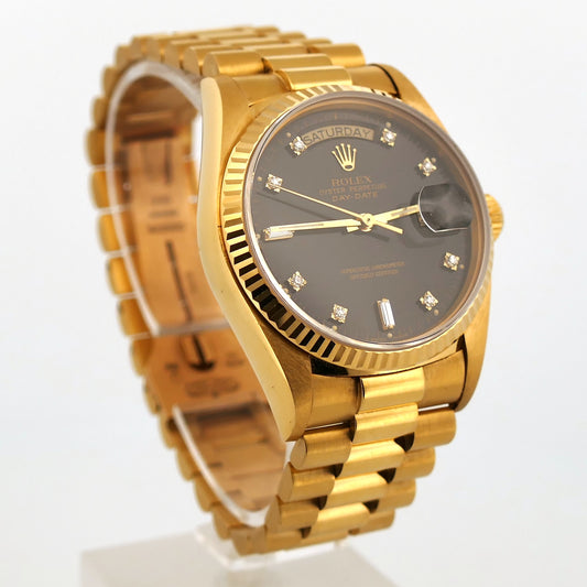 Rolex Day-Date Referenz 18038 18 Karat Gelbgold mit Diamant-Zifferblatt bei Juwelier Reinecke Hildesheim