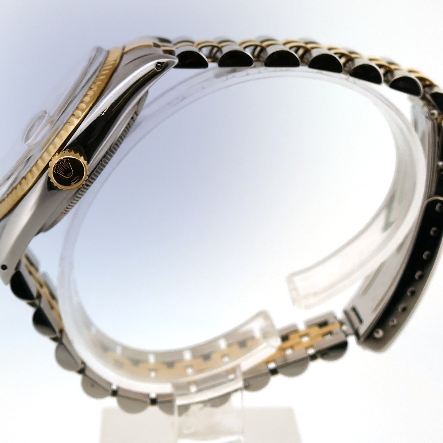 Rolex Datejust 16013 Seitenprofil mit Gelbgold-Krone