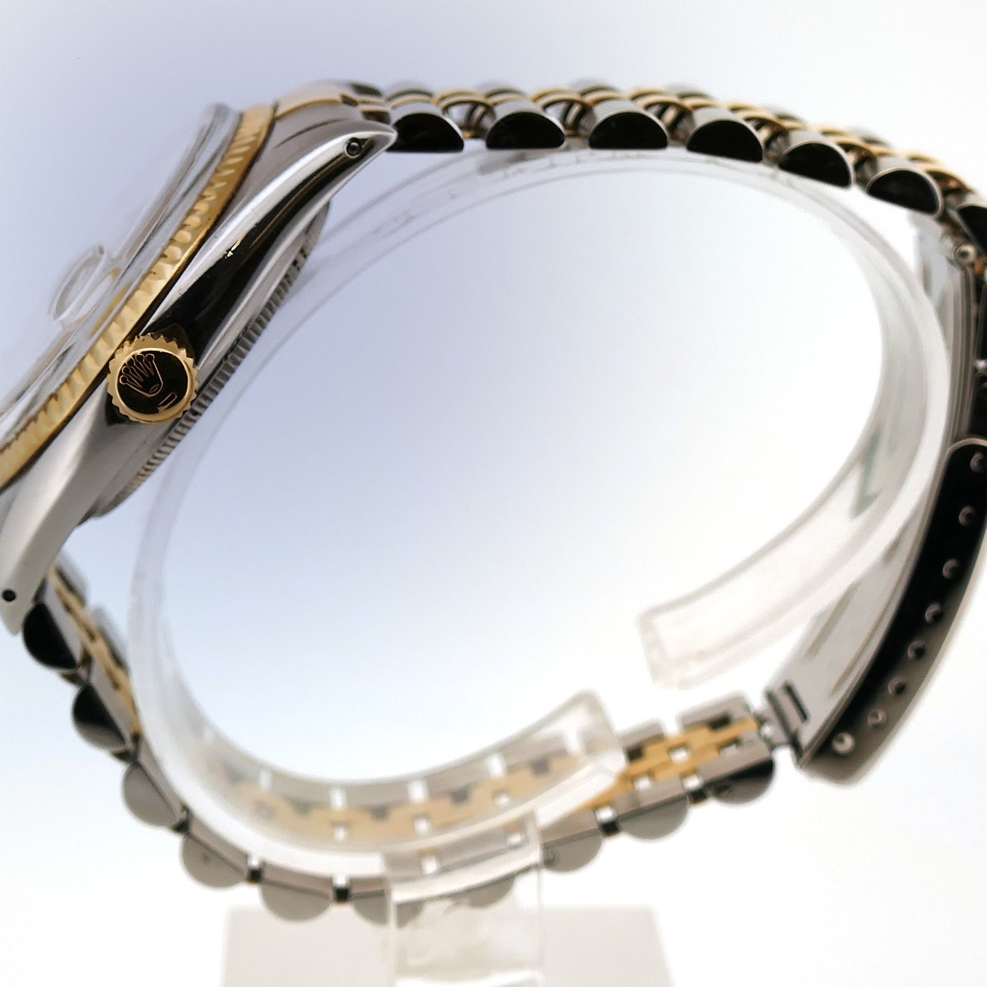 Rolex Datejust 16013 Seitenprofil mit Gelbgold-Krone