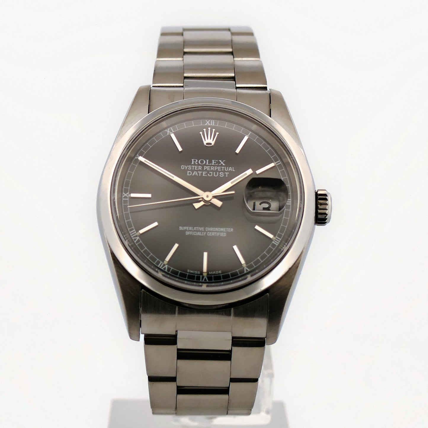 Rolex Datejust 36 Ref. 16200 – Edelstahl, schwarzes Zifferblatt