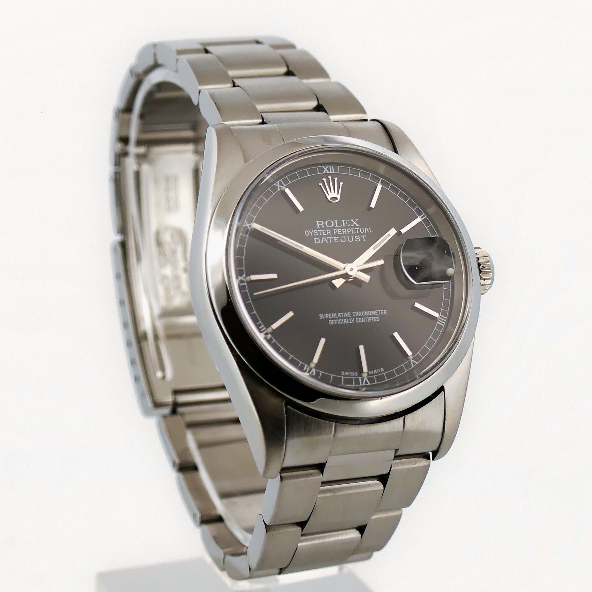 Rolex Datejust Ref. 16200 Edelstahl mit schwarzem Zifferblatt bei Juwelier Reinecke Hildesheim