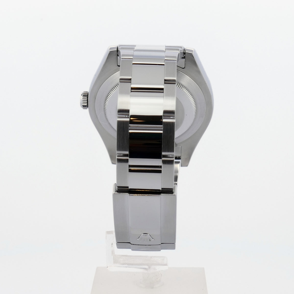 Rolex Datejust II 116300 Rückseite mit Oysterlock Schließe und Krone