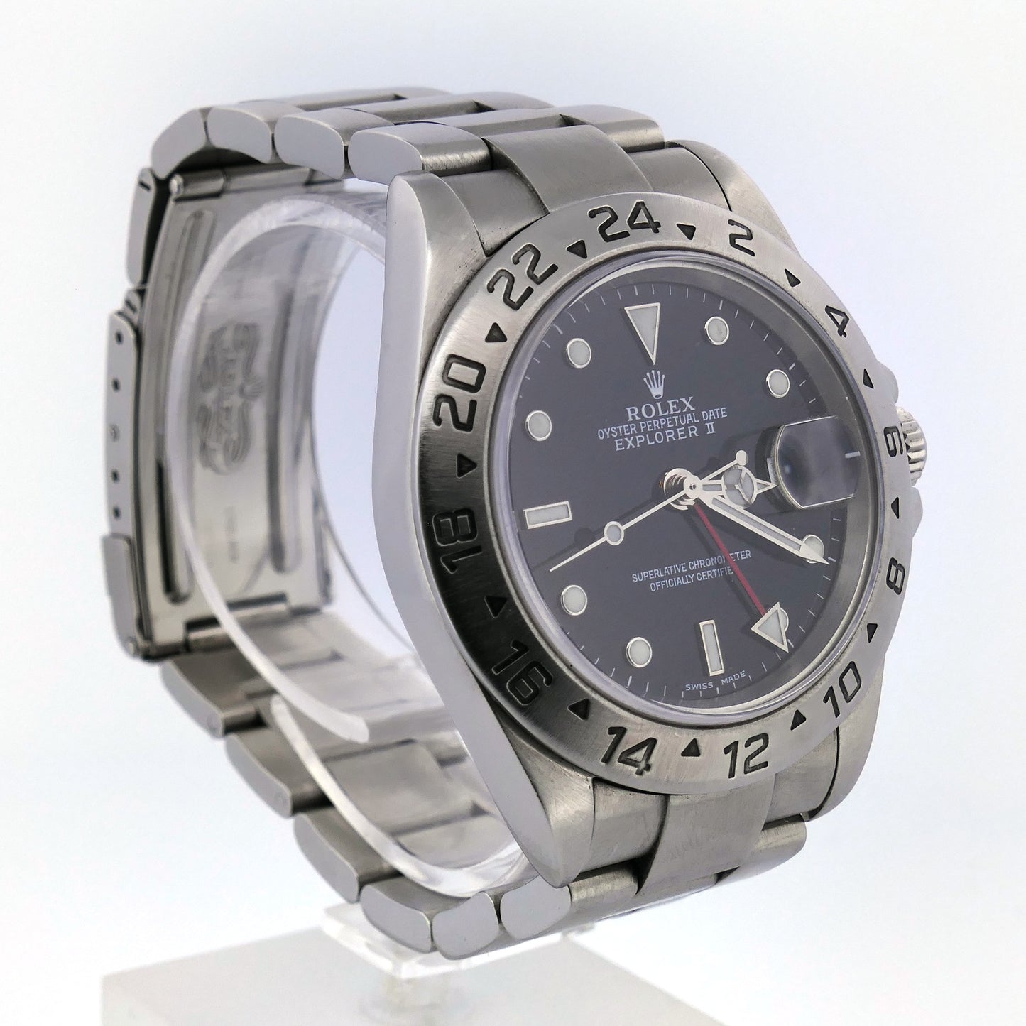 Rolex Explorer II Referenz 16570 Edelstahl mit schwarzem Zifferblatt bei Juwelier Reinecke Hildesheim