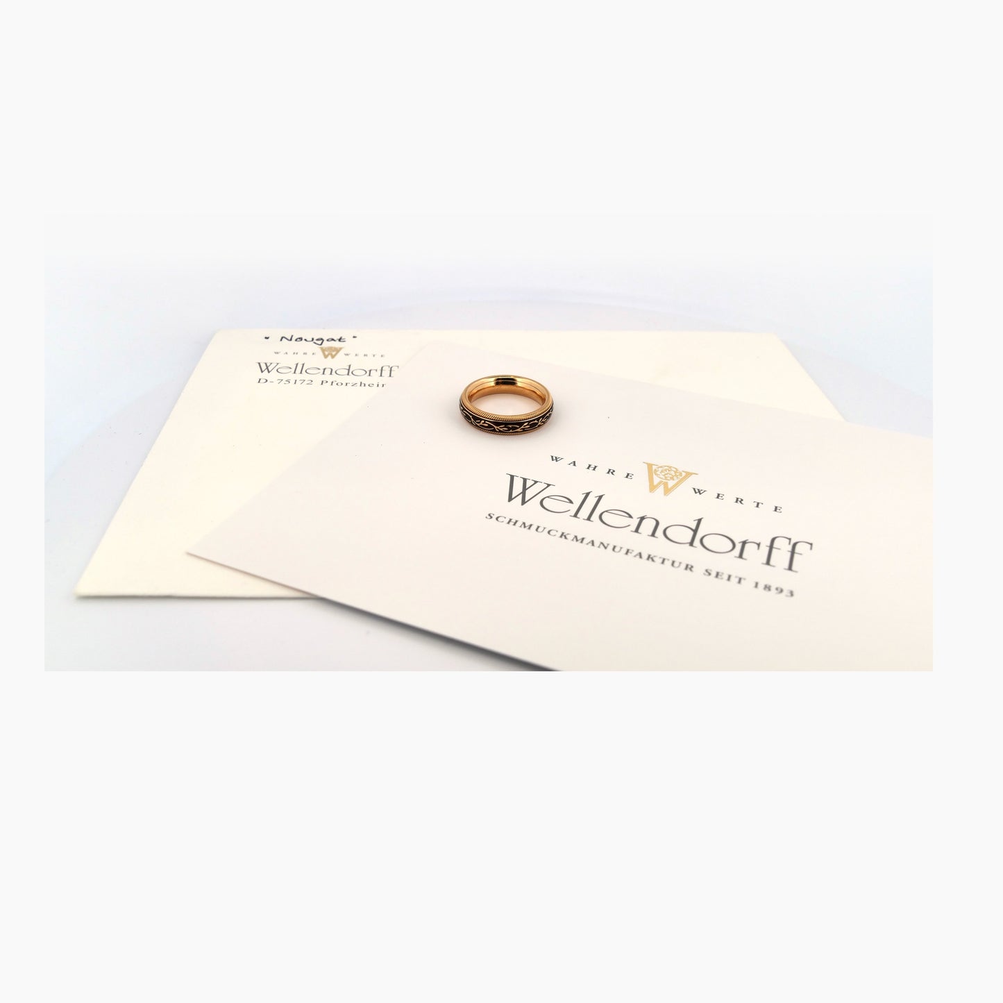 Original Wellendorff Papiere zum Ring Nougat