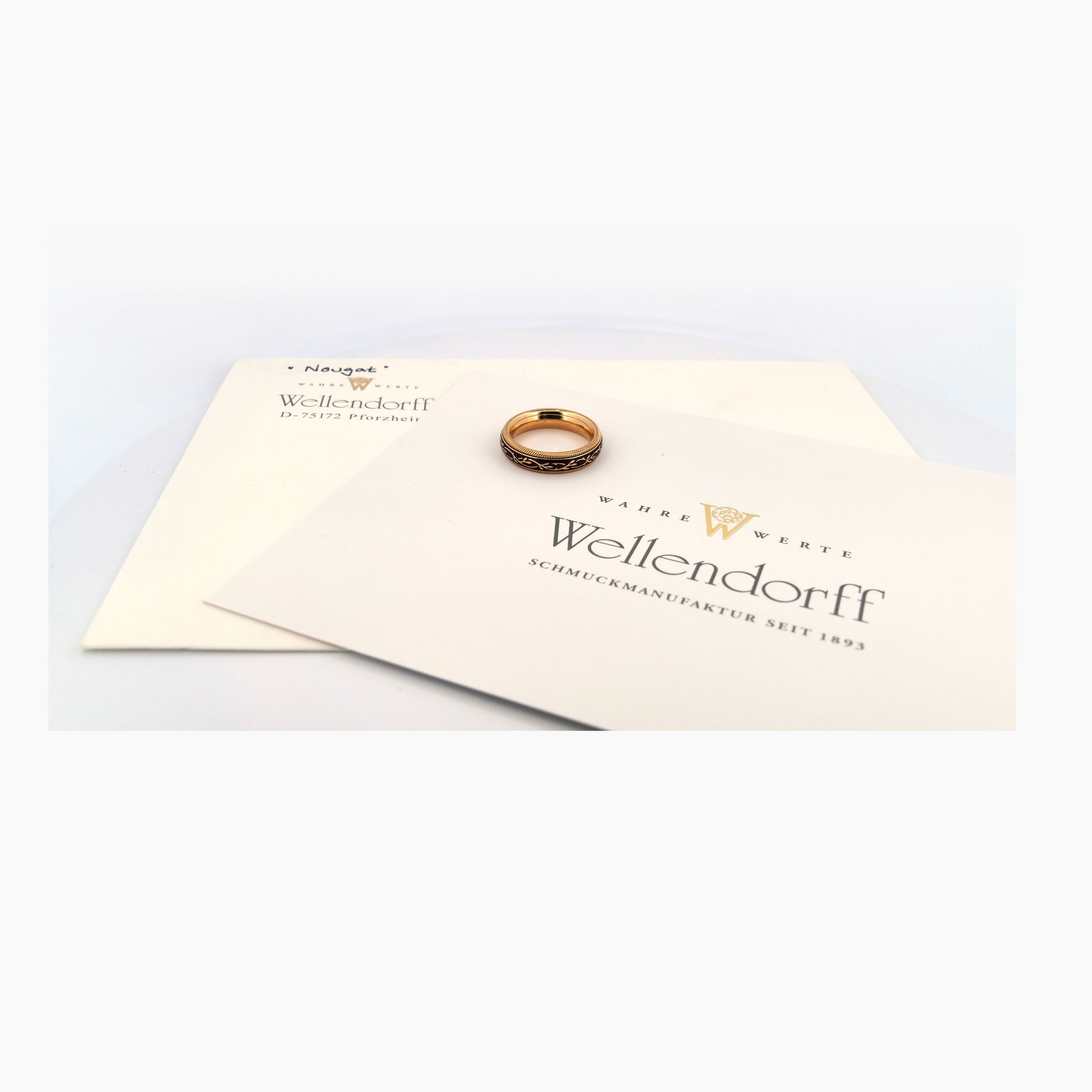 Original Wellendorff Papiere zum Ring Nougat