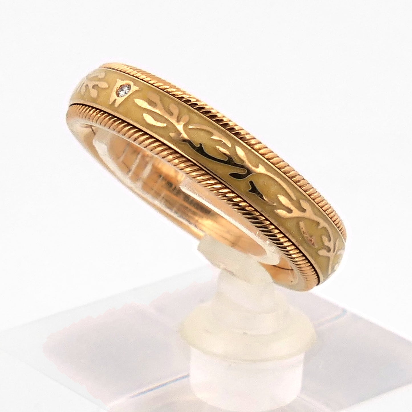 Wellendorff Ring Vanilla Gelbgold 750 mit Brillanten, Größe 52, Box und Papiere