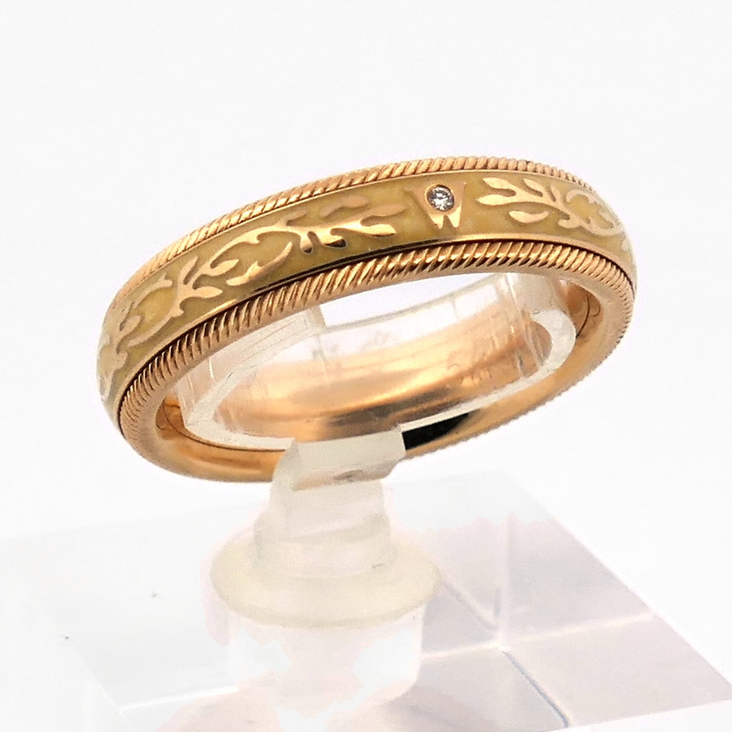 Wellendorff Ring Vanilla Gelbgold 750 mit Brillanten, Größe 52, Box und Papiere